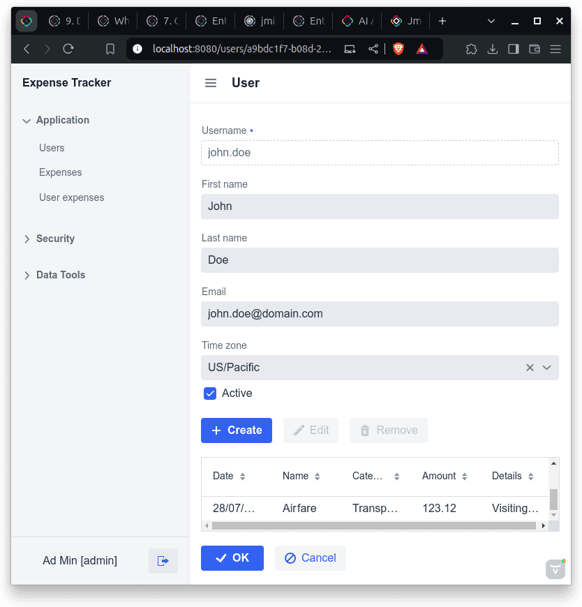 Completed User Expenses