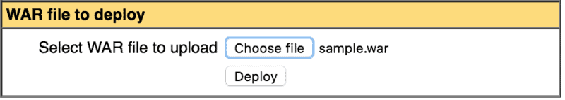 Tomcat Manager app war deploy