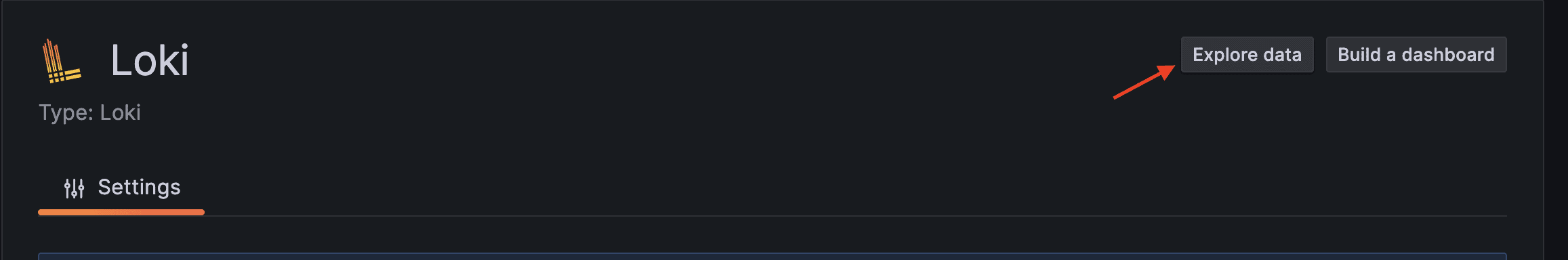 Loki Explore Data Menu