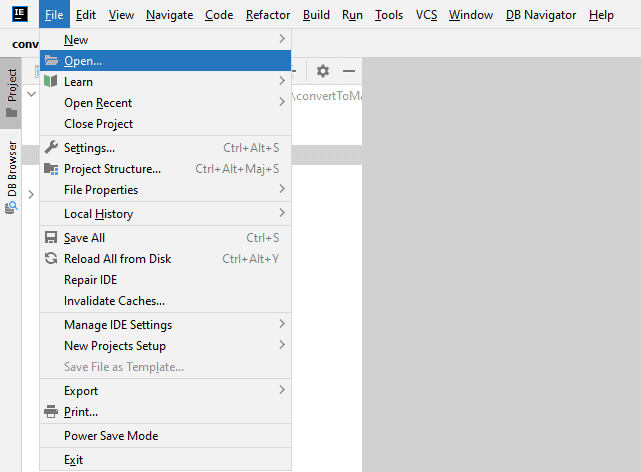 Accessing Project Structure