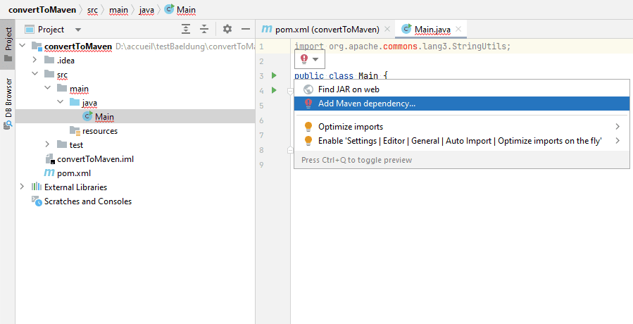 add dependency