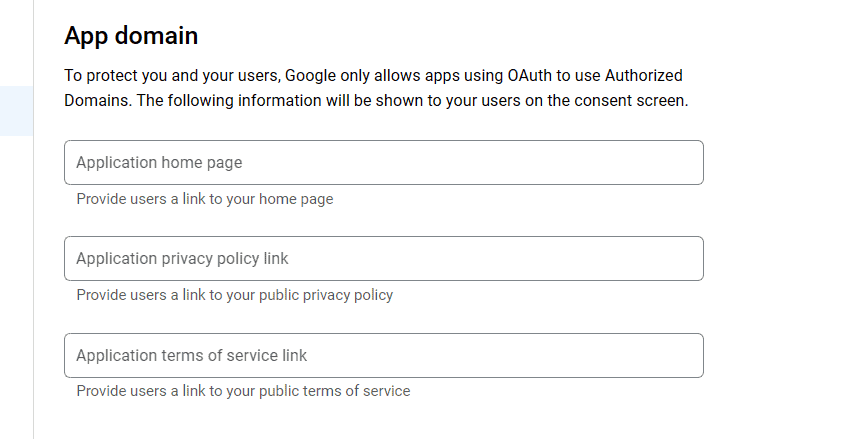 App domain information