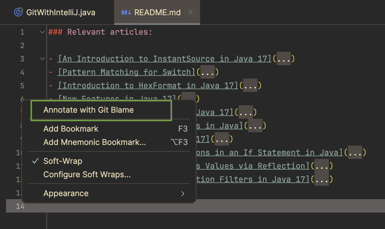 Git blame