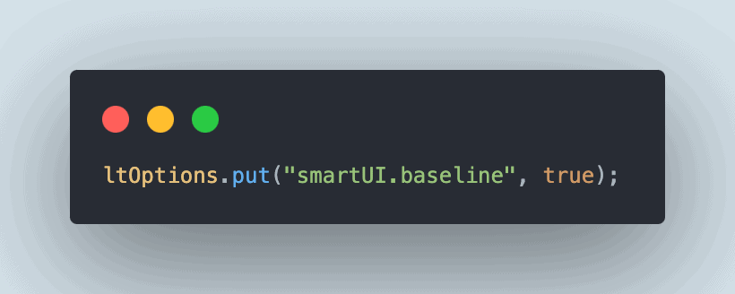 Add SmartUI baseline image