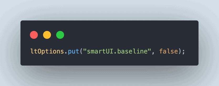 Set SmartUI baseline image