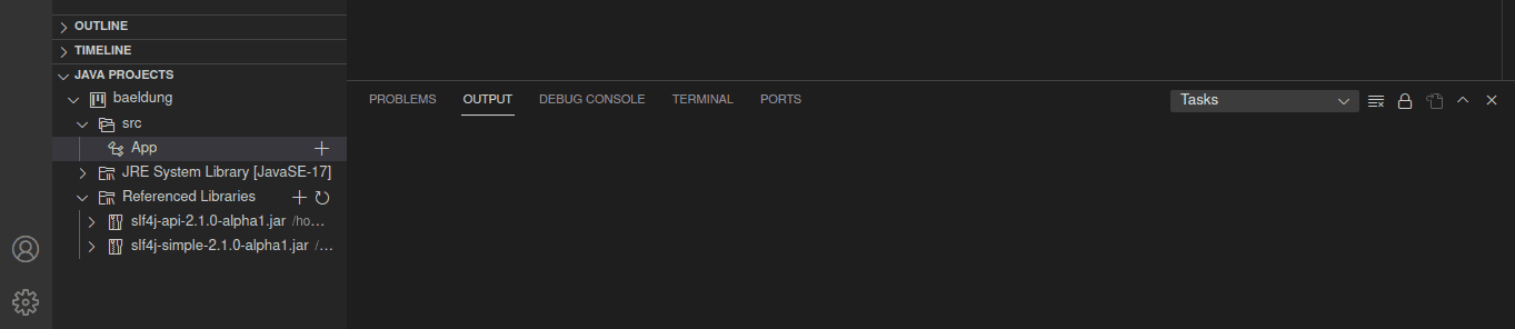 Adding jar file via the java section plus sign