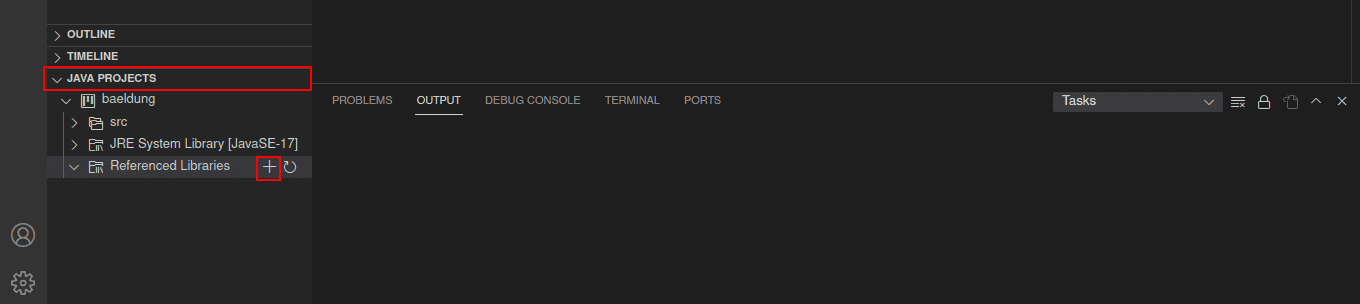 java program extension tab for reference libraries