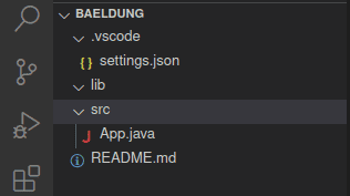 project structure of java project in vscode without build tool.