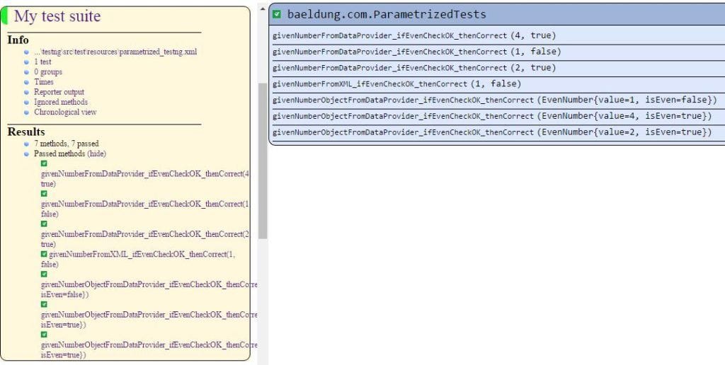 Custom Reporting with TestNG Baeldung