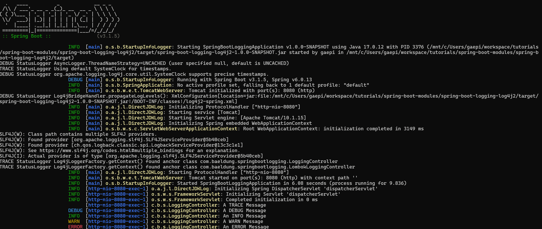 Logging in Spring Boot | Baeldung