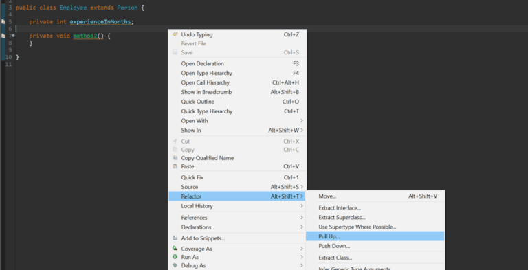 Refactoring in Eclipse | Baeldung