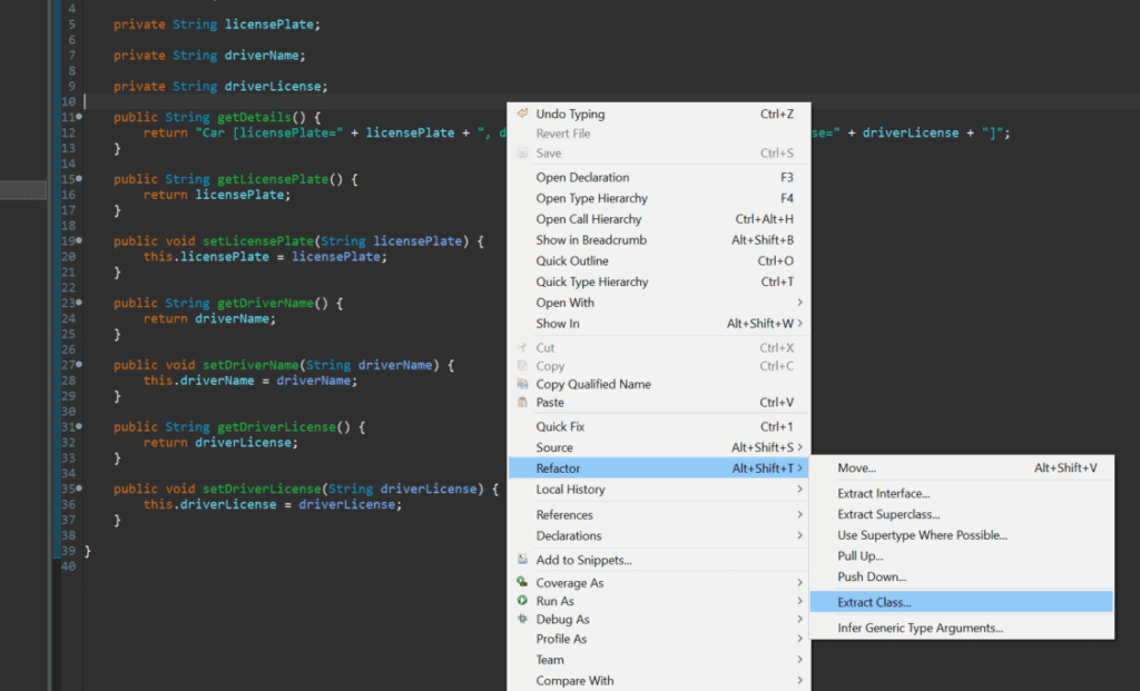 Refactoring in Eclipse | Baeldung