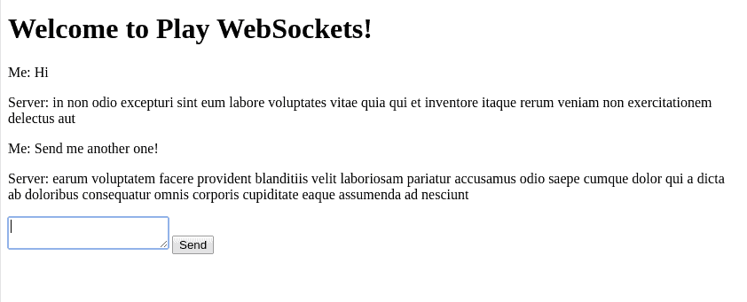 websocket interactive chat