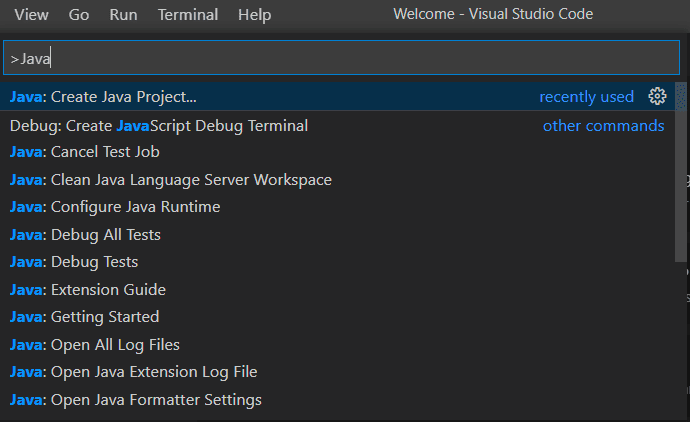 2 vscode command palette