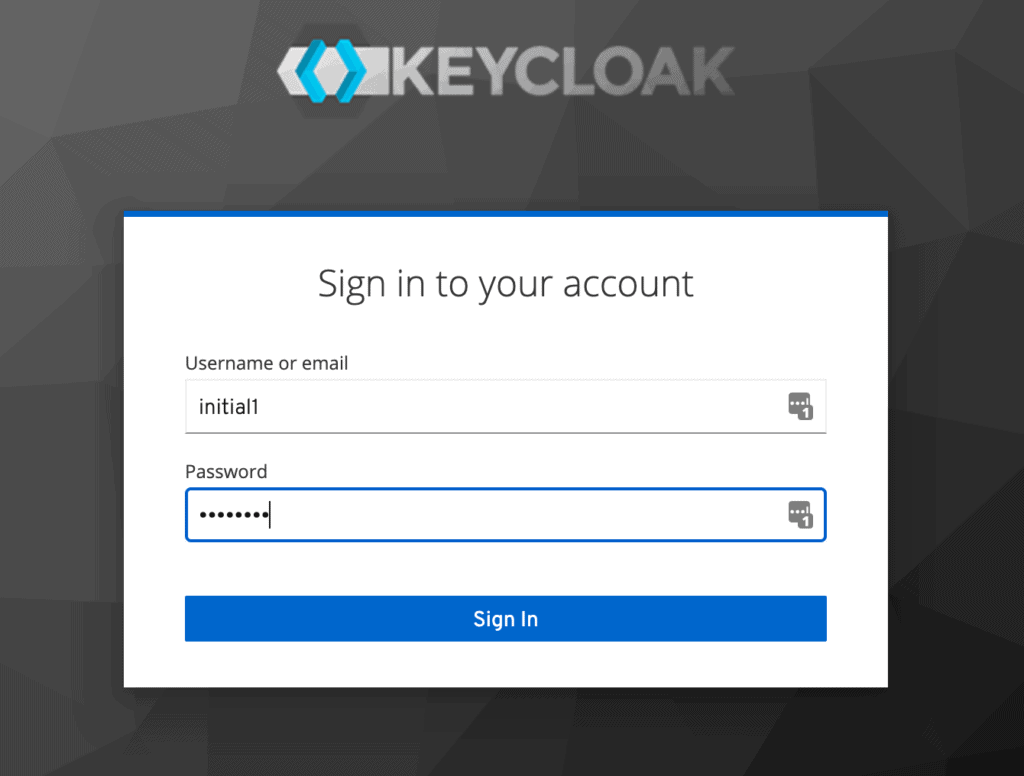keycloak admin console