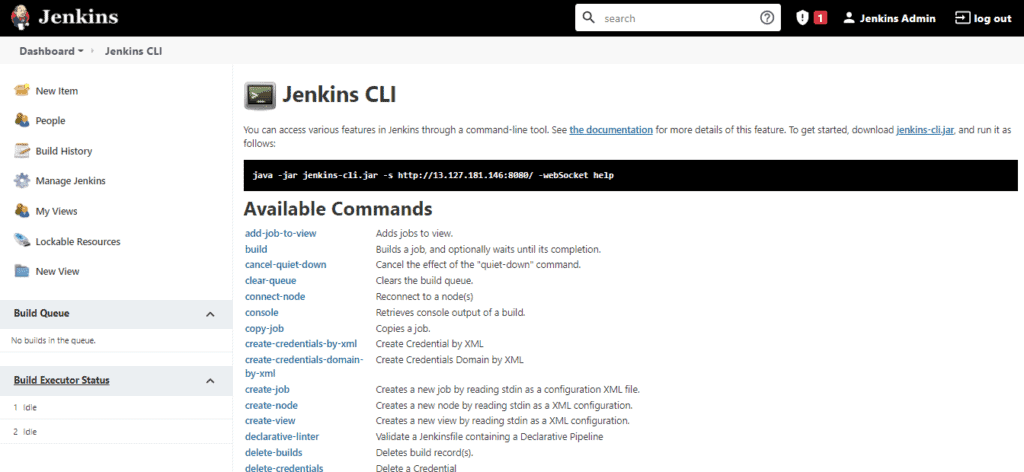 Jenkins CLI Commands