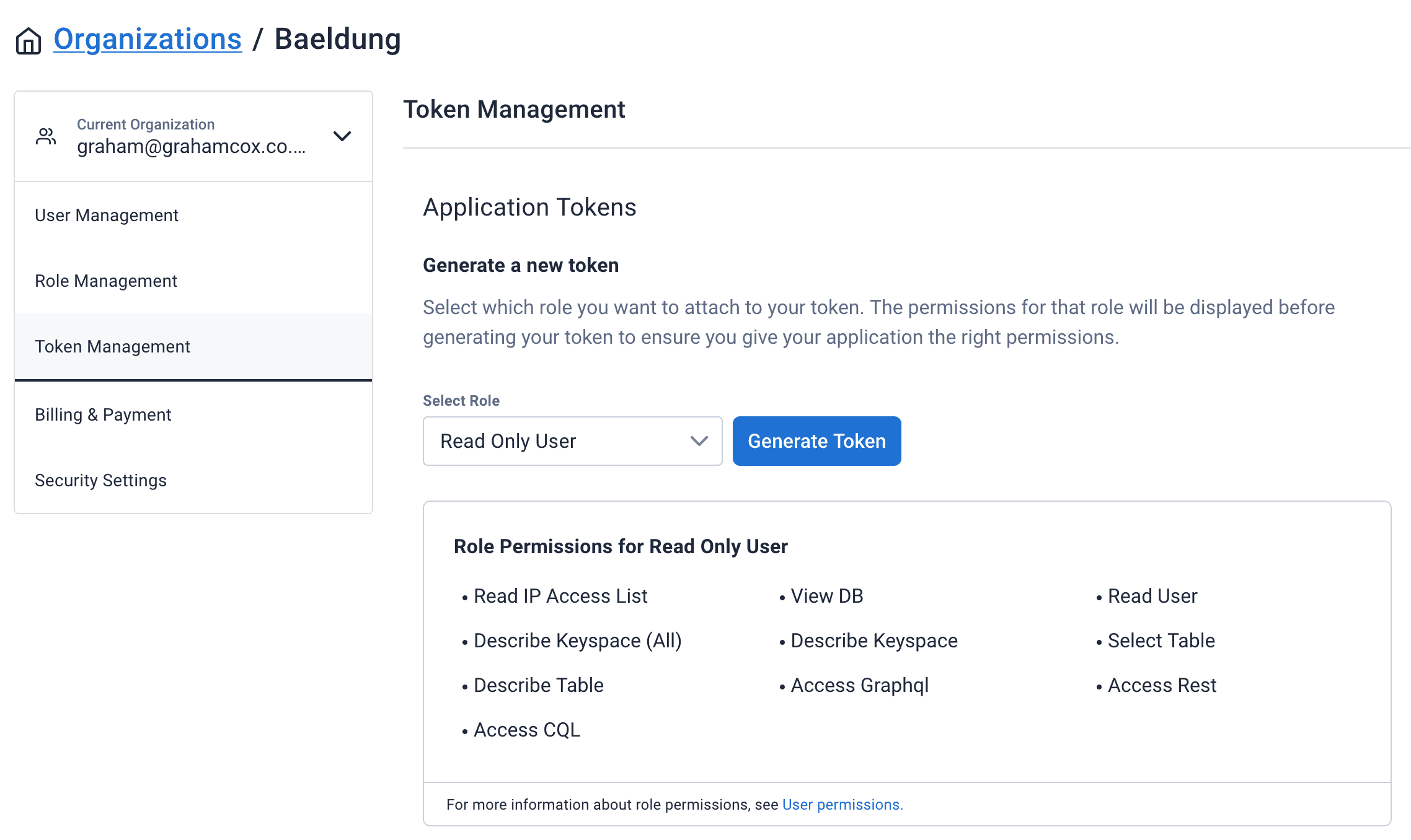 astra 클라이언트 자격 증명