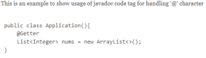 Multiple Line Code Example in Javadoc Comment | Baeldung