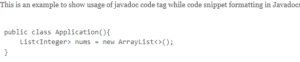 Multiple Line Code Example in Javadoc Comment | Baeldung