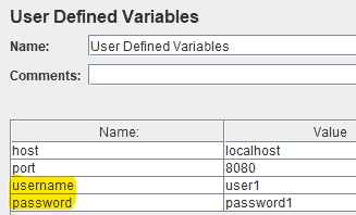 User Defined Variables