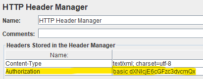 HTTP Header Manager Configuration Tab