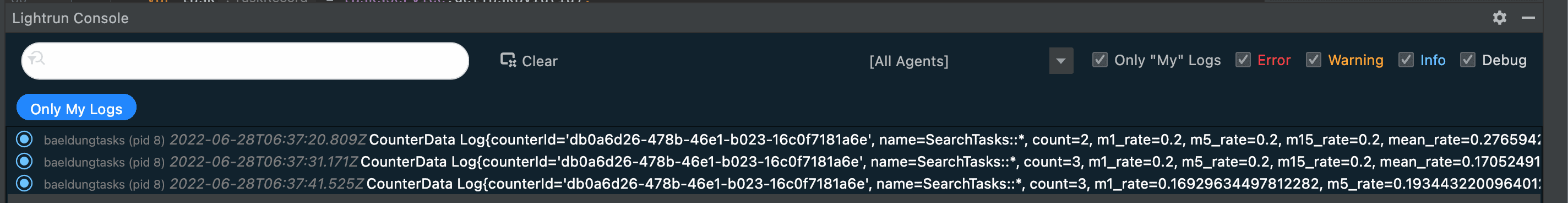 log metrics