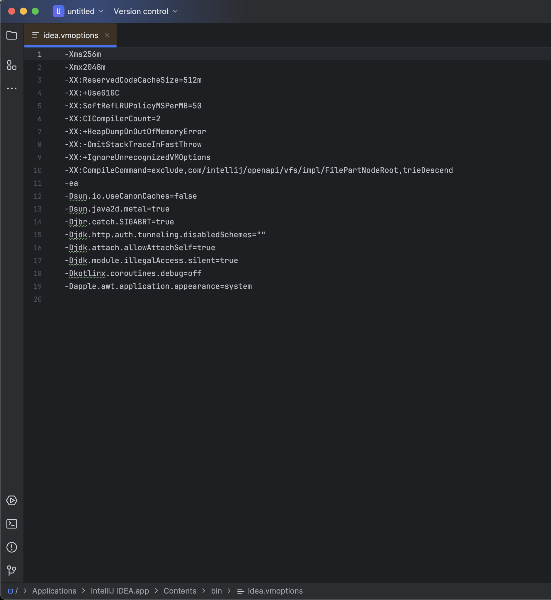 Increase the Memory Size Limit on IntelliJ IDEA | Baeldung