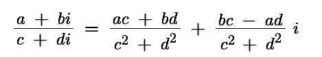 Division of Two Complex Numbers