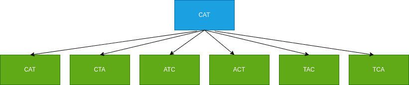 Cat string possible permutations