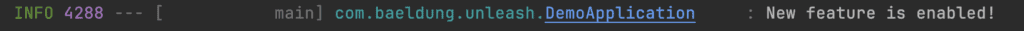 console log message to show feature is enabled