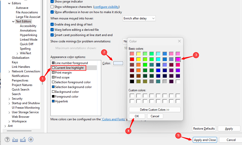 change current line-highlight color