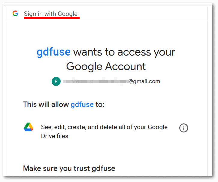 gdfuse authorization browser window