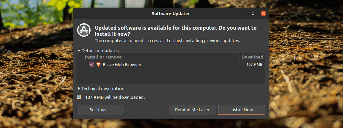 software updater details