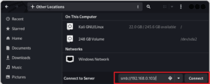 image showing ip address of remote computer