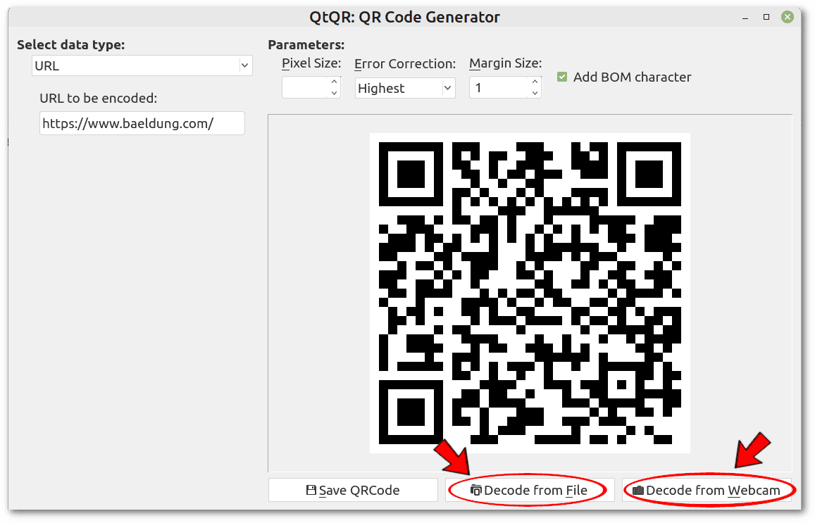 QtQR QR Code Generator