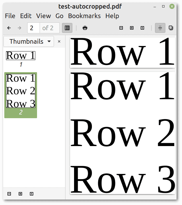 pdfcrop of multiple pages with different margins