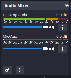 OBS Studio Audio mixer