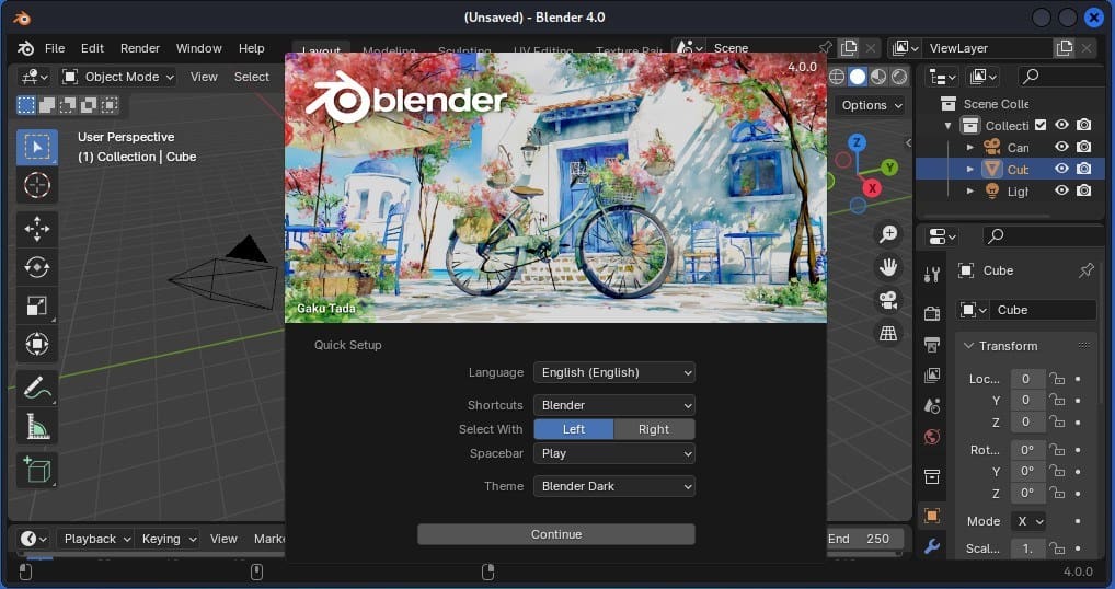 Blender Main Interface