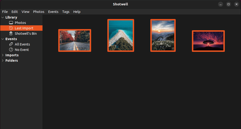 Selecting photos for creating desktop wallpaper slideshow on Linux