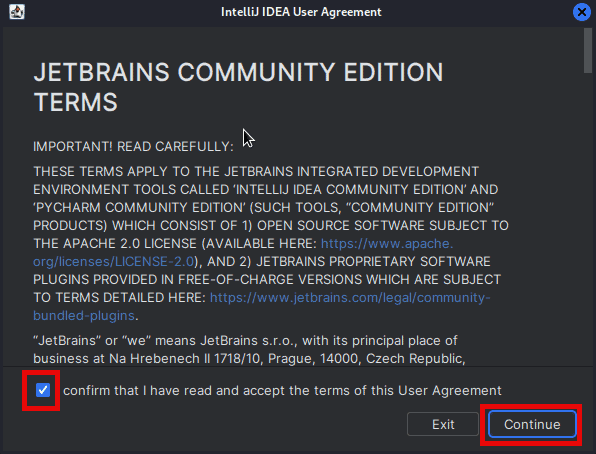 jetbrains community edition terms