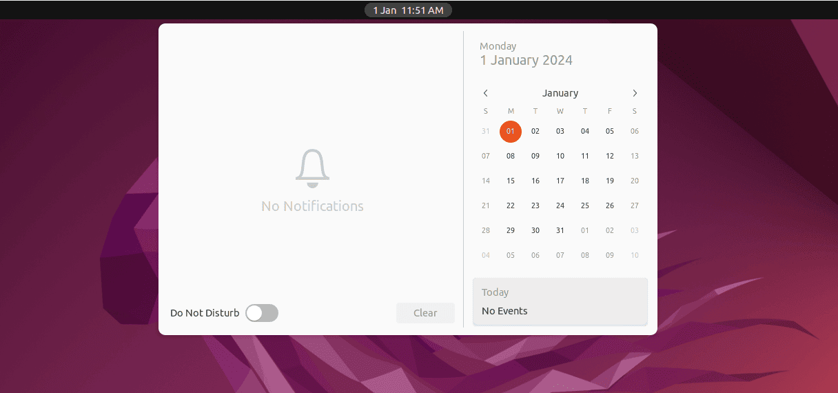 checking default weekday setting in linux calendar