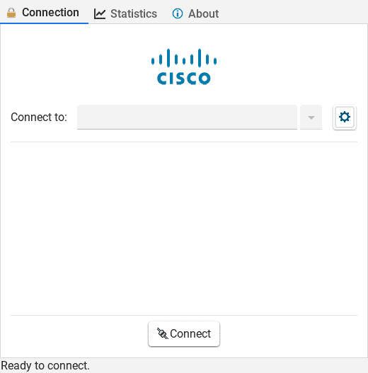 interface of the cisco anyconnect vpn tool