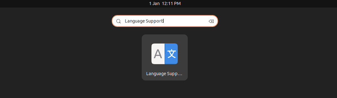 launching language support settings on linux