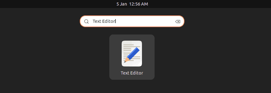 opening text editor on linux