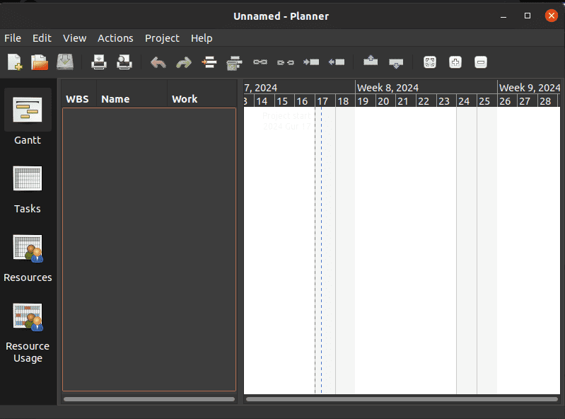 GNOME Planner main window