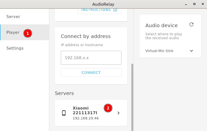 AudioRelay Server Selection