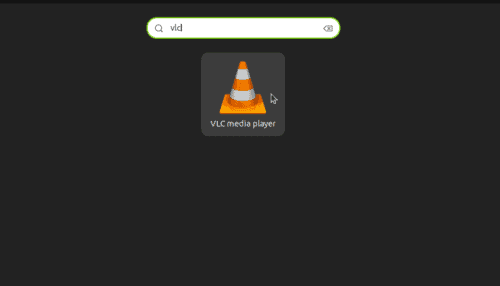 Launching vlc from the application menu