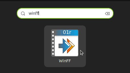 Launching winff from the application menu