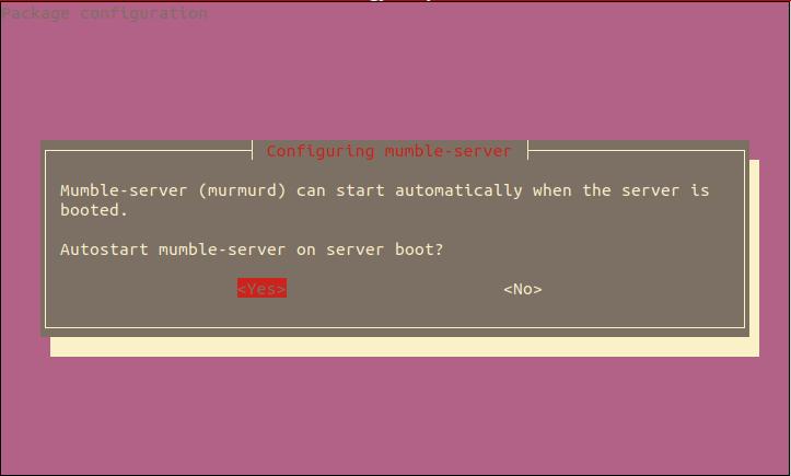 Mumble Server Autostart