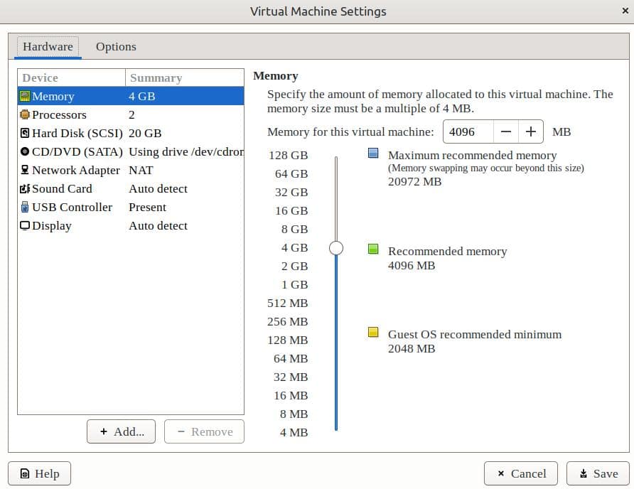 VMware VM Summary